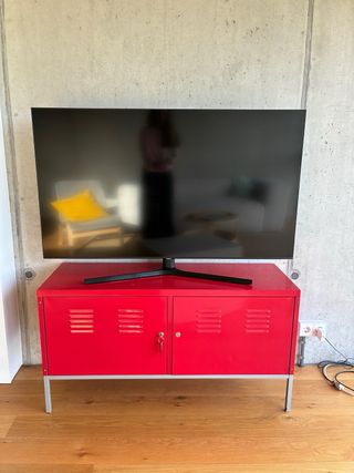 Mueble TV/Taquilla Metálica Roja