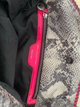 Borsa pieghevole Falabella di Stella McCartney con stampa pitone