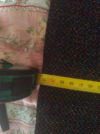 Blusa fiesta negra con cadena Axila 58 largo 71