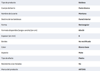 Azulejo cerámico Montana efecto piedra ARTENS