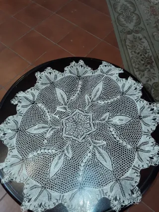 Tapete antiguo tejido a mano de 58cms