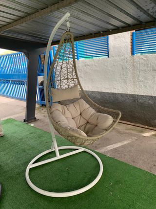 Silla Colgante Jardín Beige