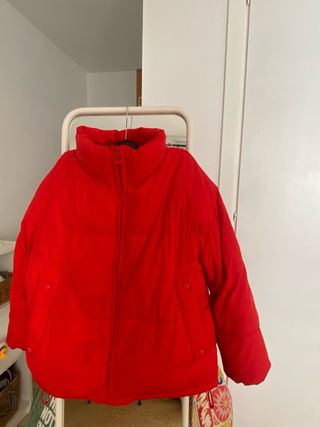 Chaqueta acolchada rojo