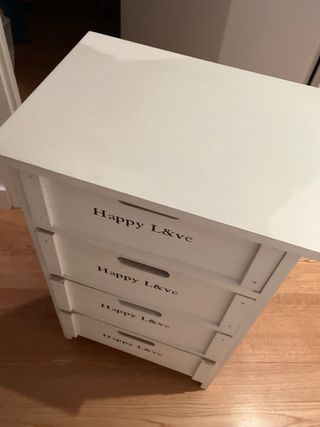 Mueble Auxiliar Blanco con Cajones