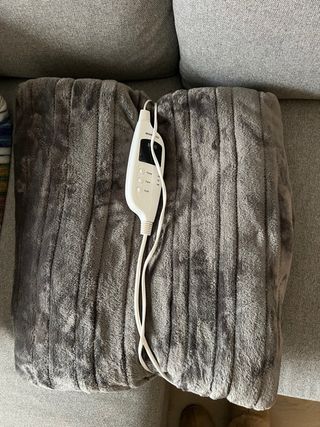 Manta Eléctrica Gris Suave