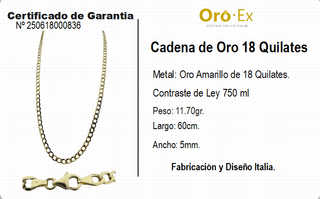 CADENA DE ORO DE 18 QUILATES - 18 KILATES