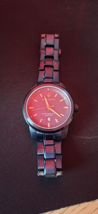 Orologio di lusso Maserati Blu Dorato Poco Utilizzato