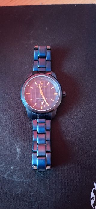 Orologio di lusso Maserati Blu Dorato Poco Utilizzato