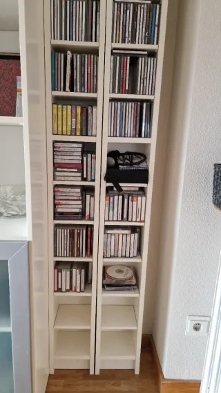 Estantería CD Madera Blanca