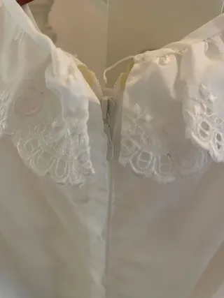 Vestido Primera Comunión Blanco y Azul