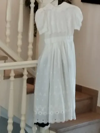Vestido Primera Comunión Blanco y Azul