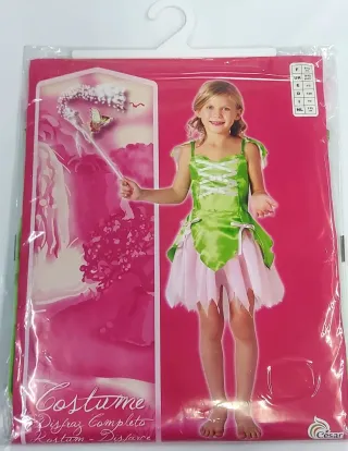 Disfraz Hada Infantil Verde Tallas 5-10 Años