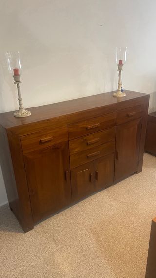 Mesa comedor y 6 sillas ratán