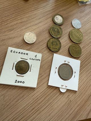 monedas Ecuador, Cuba, Colombia, Costa Rica  y RD