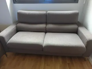 Sofás beige/marrón tela