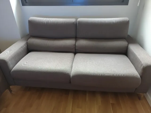 Sofás beige/marrón tela