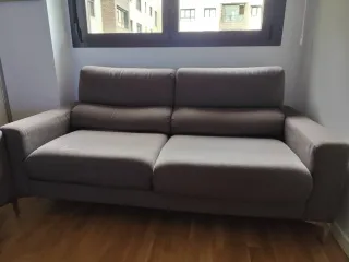 Sofás beige/marrón tela