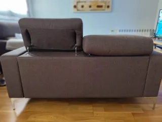 Sofás beige/marrón tela