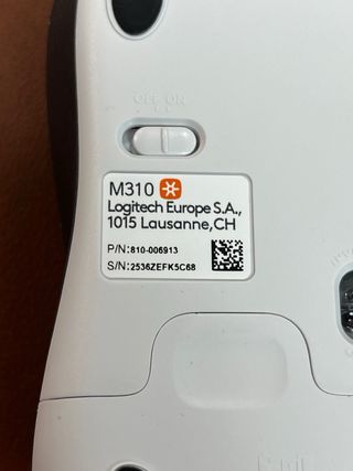 Ratón Inalámbrico Logitech M310 2.4 GHz#FK5C68