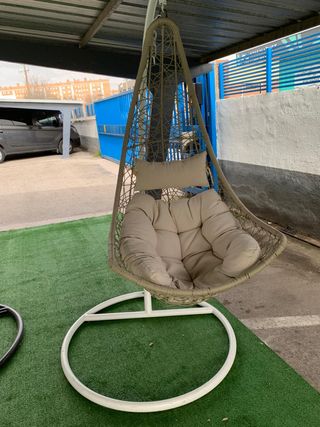 Silla Colgante Jardín Beige