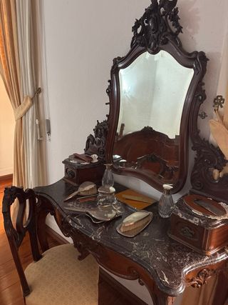 Tocador Vintage Madera y Mármol