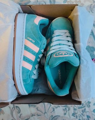 Adidas Campus Scarpe Teal Rosa