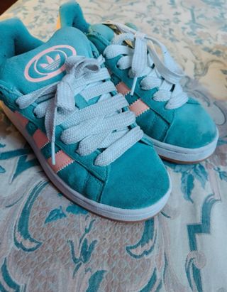 Adidas Campus Scarpe Teal Rosa