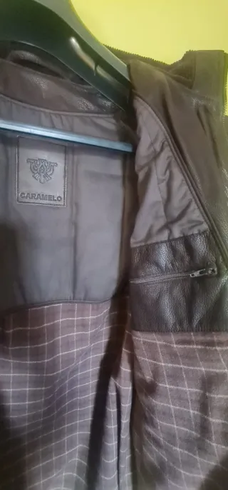 Chaquetón Piel Hombre Caramelo Marrón