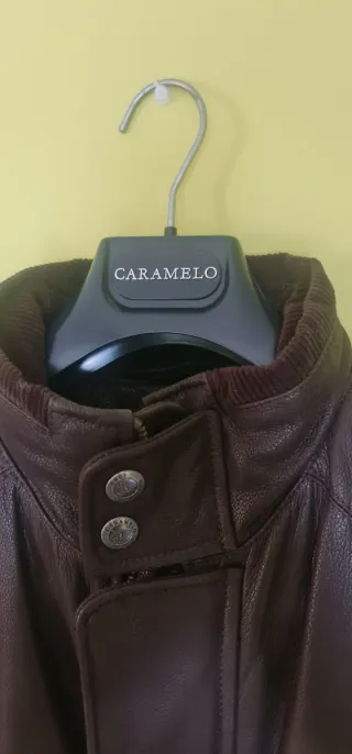 Chaquetón Piel Hombre Caramelo Marrón