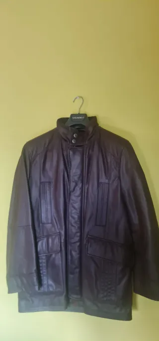 Chaquetón Piel Hombre Caramelo Marrón