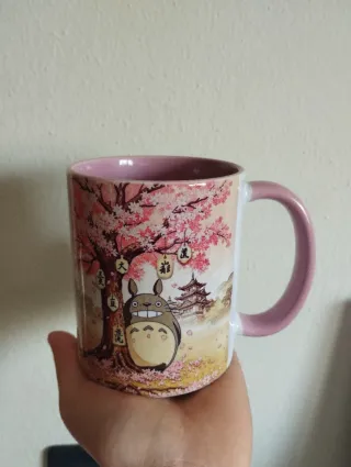 Tazza Totoro con Fiori di Ciliegio