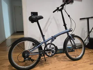 Bicicleta plegable 20 6v azul