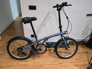 Bicicleta plegable 20 6v azul