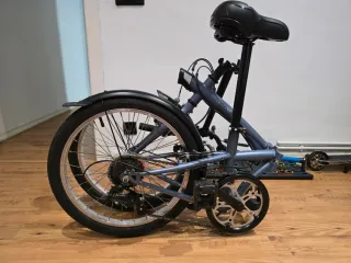Bicicleta plegable 20 6v azul