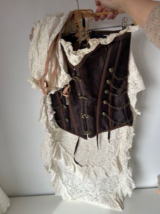 Disfraz Carnaval Marrón y Dorado