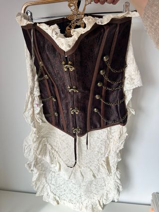 Disfraz Carnaval Marrón y Dorado