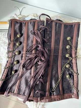 Disfraz Carnaval Marrón y Dorado