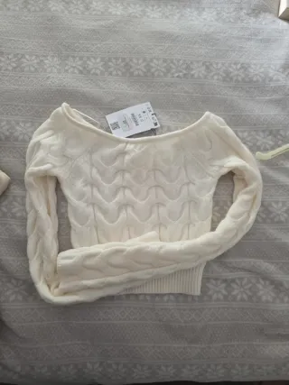 Jersey Bershka Blanco Talla XS