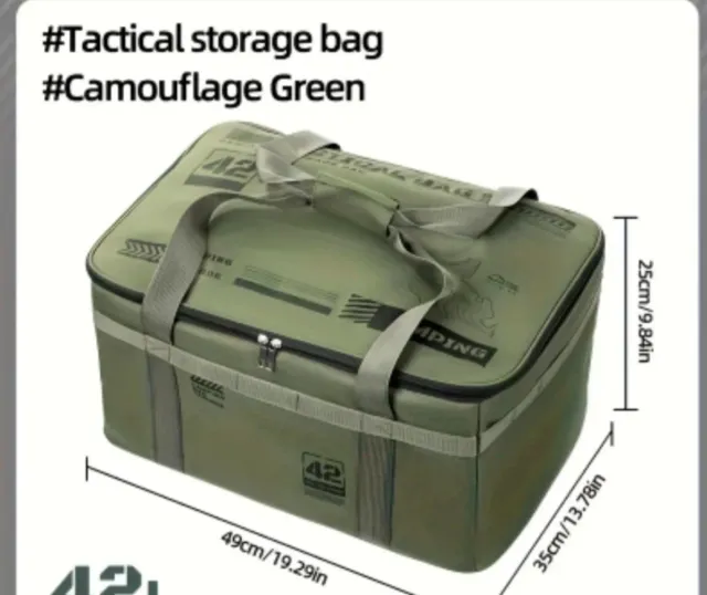 Bolsa Táctica Camping Militar Verde 42 litros