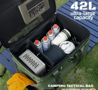 Bolsa Táctica Camping Militar Verde 42 litros