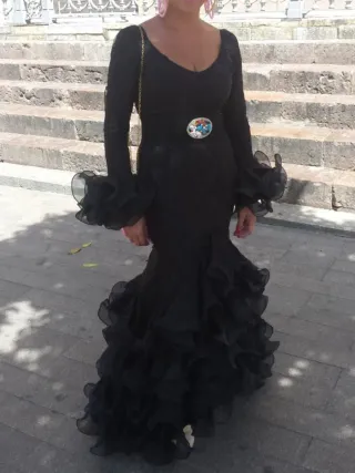 Traje Flamenca Negro Talla 40/42