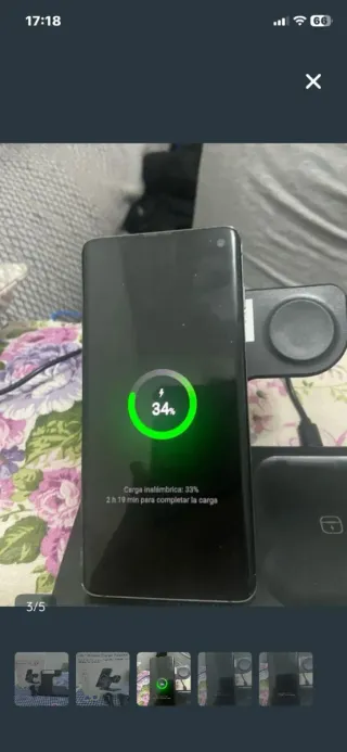 Cargador Inalámbrico 3 en 1 Plegable sin usar