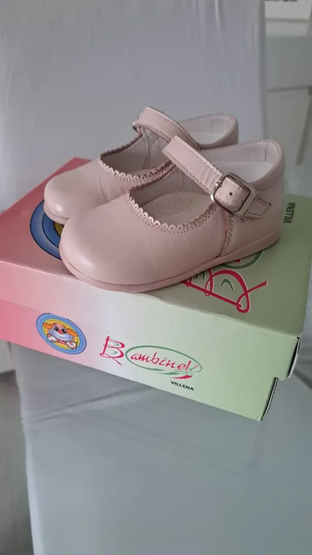 Zapatos Bambina Piel Rosa Talla 20