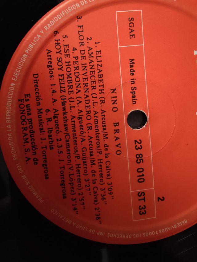 Vinilo Nino Bravo Polydor