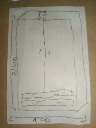 Armario blanco de madera