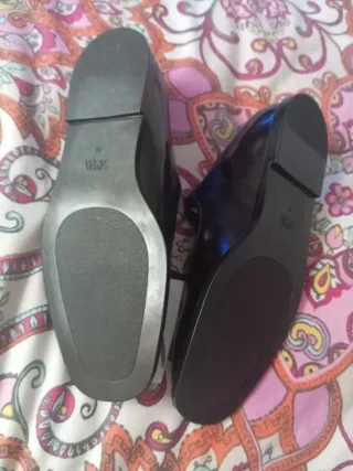 Bailarinas Zara Negras T-Strap Hebilla