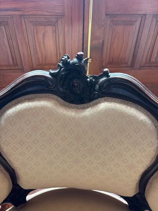 Butaca vintage tela y madera