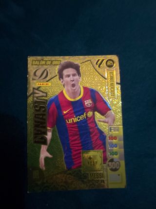 Cromo Fútbol Panini Messi Balón de Oro