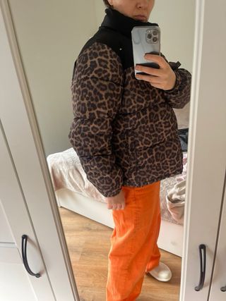 Chaqueta leopardo acolchada