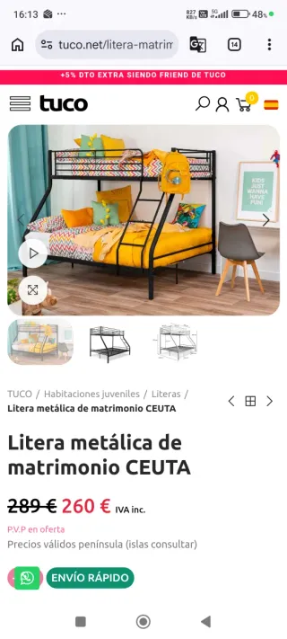 Litera metálica matrimonio Tuco
